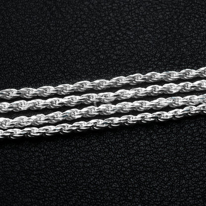 Silver 2mm Rope Necklace