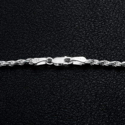 Silver 2mm Rope Necklace