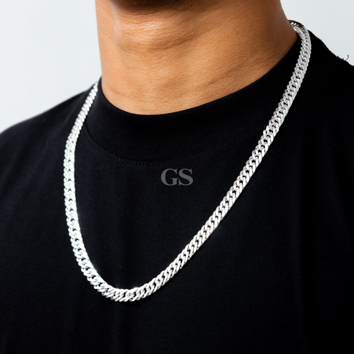 Silver 8mm Cuban Necklace