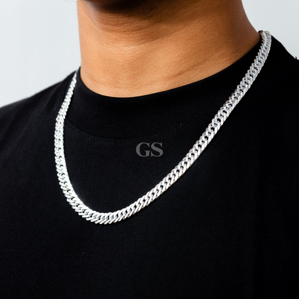 Silver 8mm Cuban Necklace