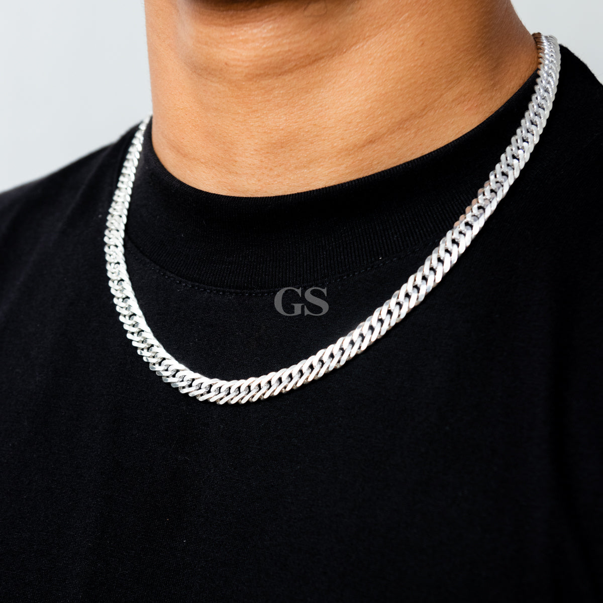 Silver 8mm Cuban Necklace