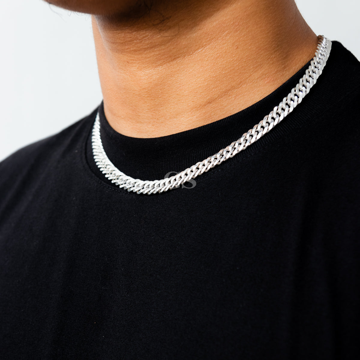 Silver 8mm Cuban Necklace