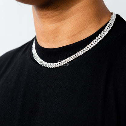 Silver 8mm Cuban Necklace
