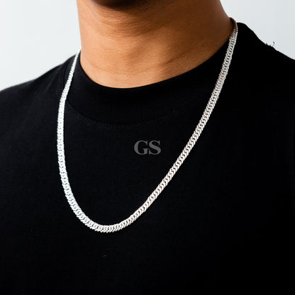 Silver 6mm Cuban Necklace
