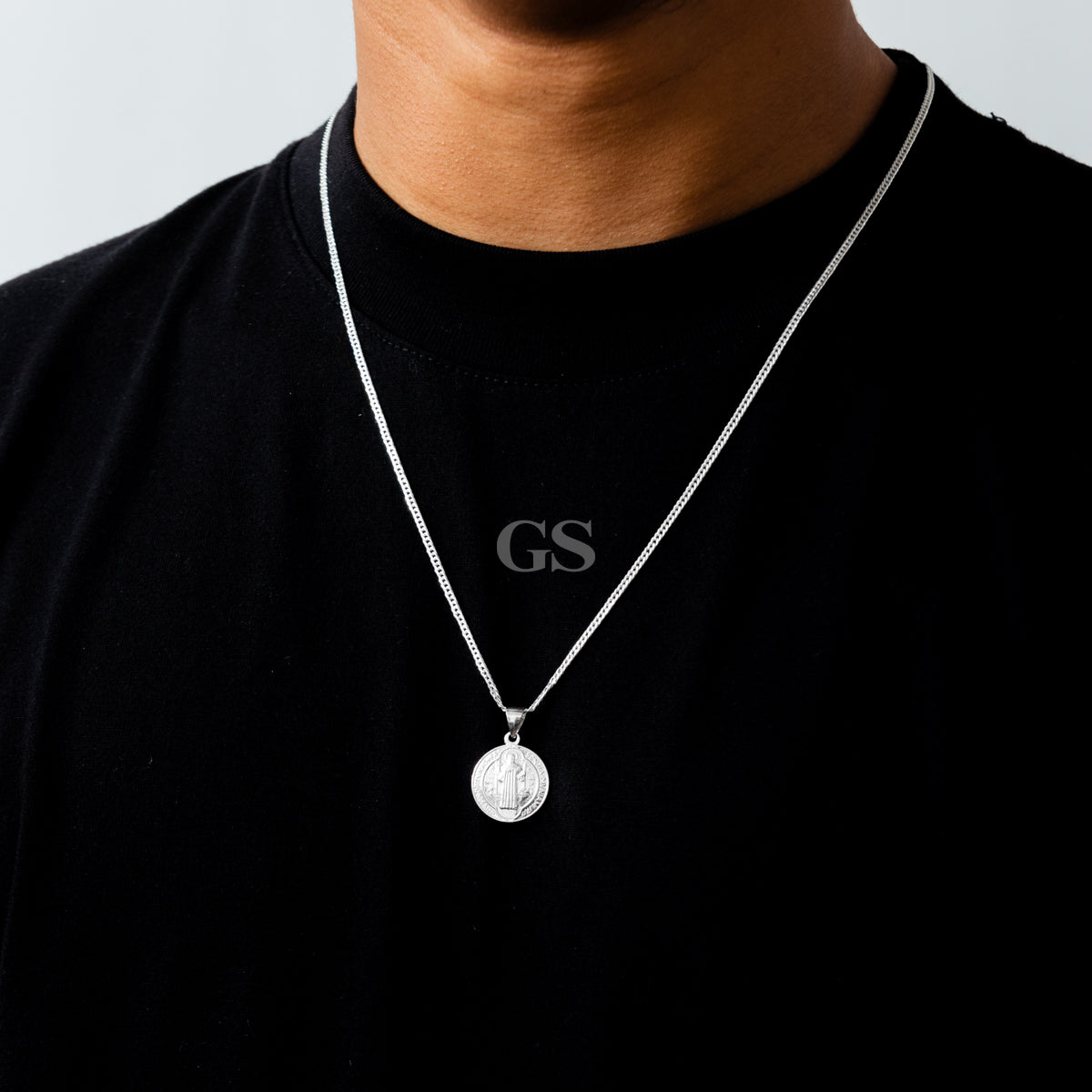 Silver St. Benedict Necklace Set