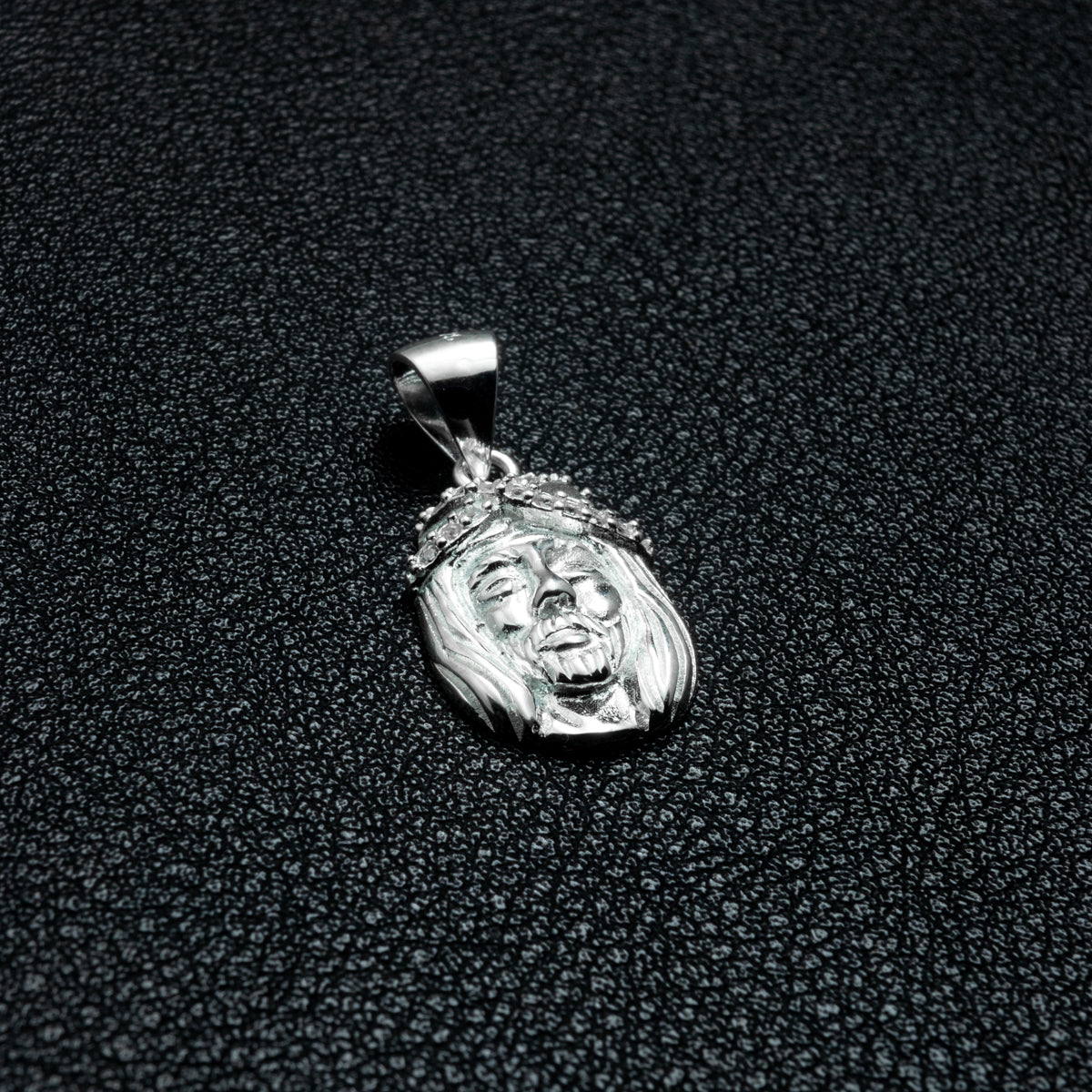 Silver Jesus Piece Necklace Set