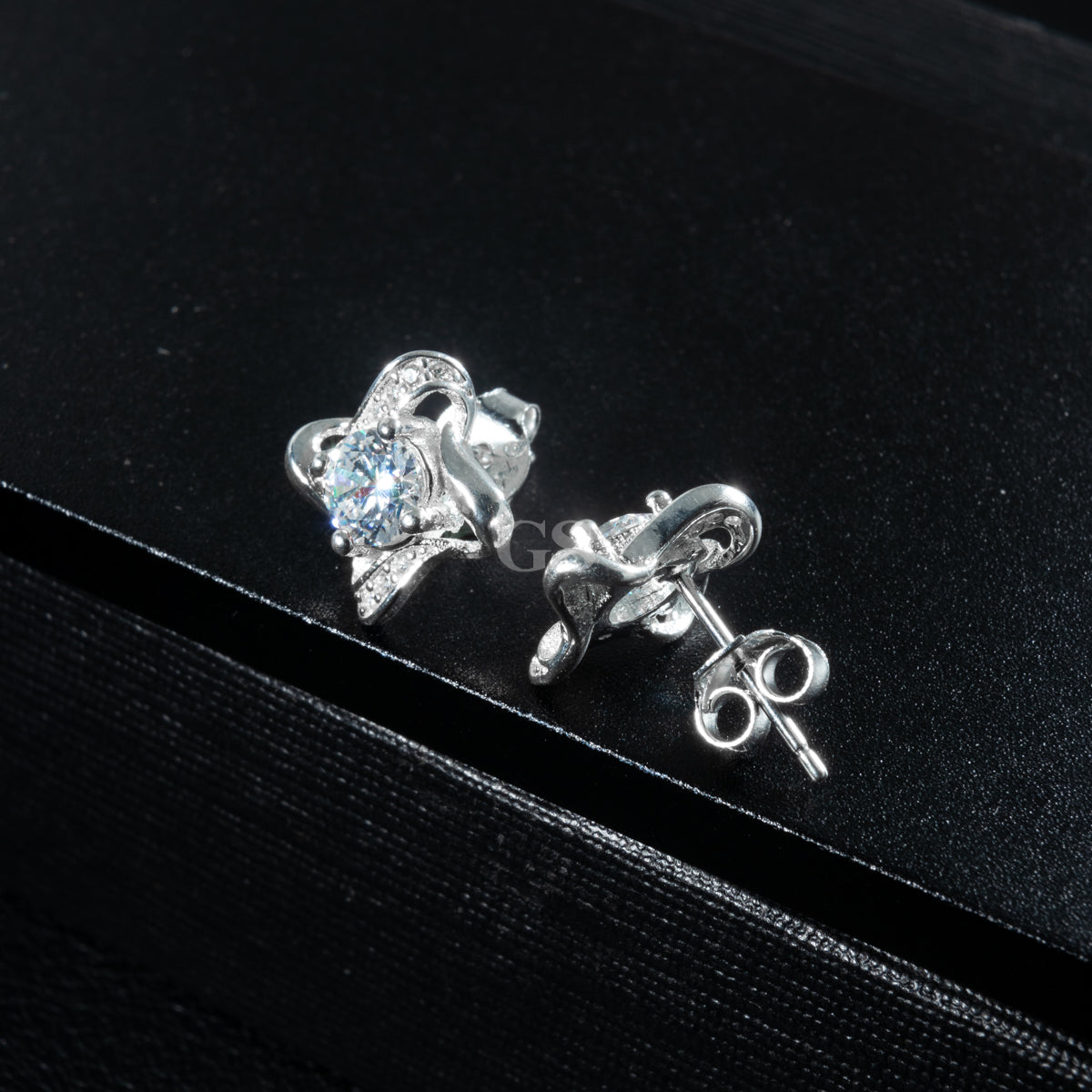 Silver Y2K Star Stud