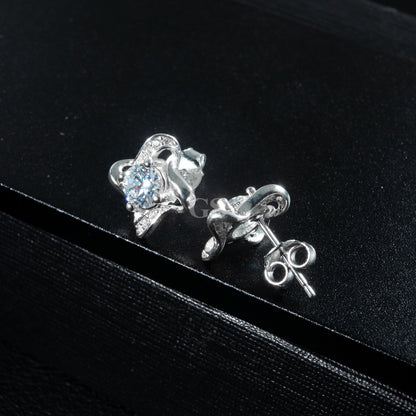 Silver Y2K Star Stud