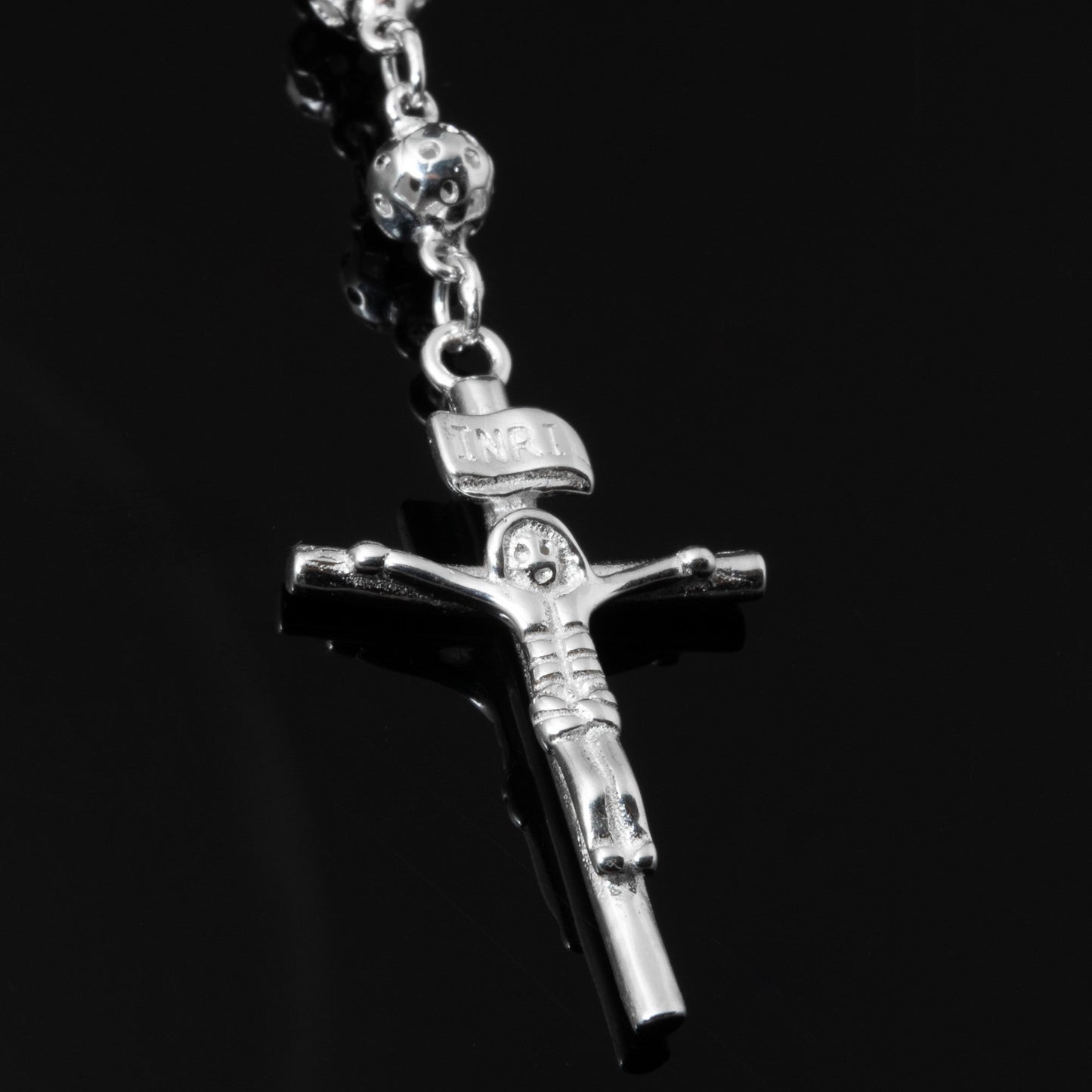 Silver Rosary Necklace