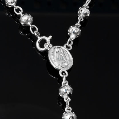 Silver Rosary Necklace