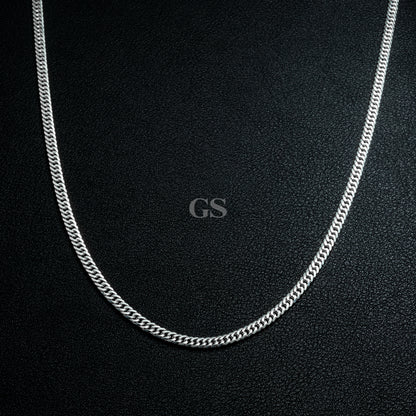 Silver 4mm Cuban Necklace