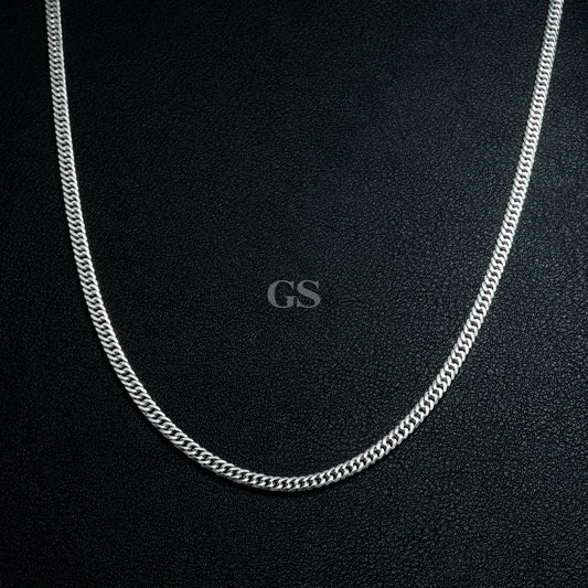 Silver 4mm Cuban Necklace
