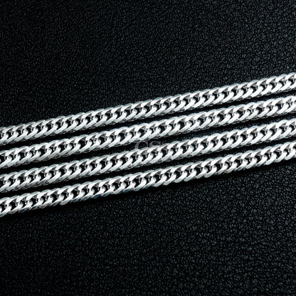 Silver 4mm Cuban Necklace