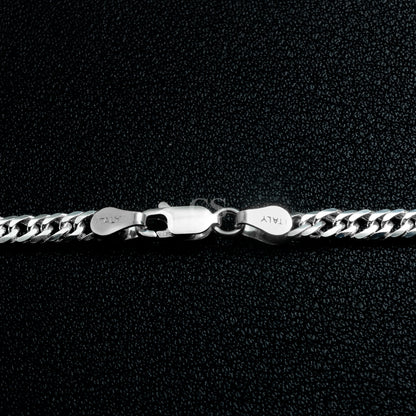 Silver 4mm Cuban Necklace