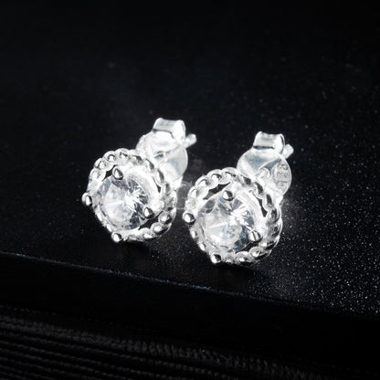 Silver Iced Sailor Stud