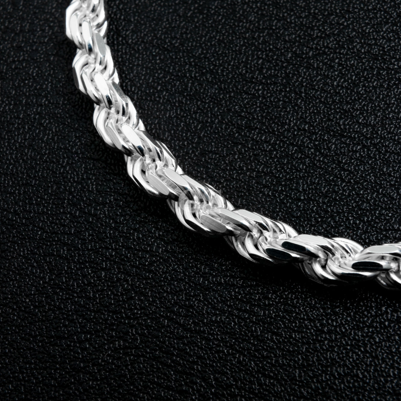 Silver 4mm Rope Bracelet