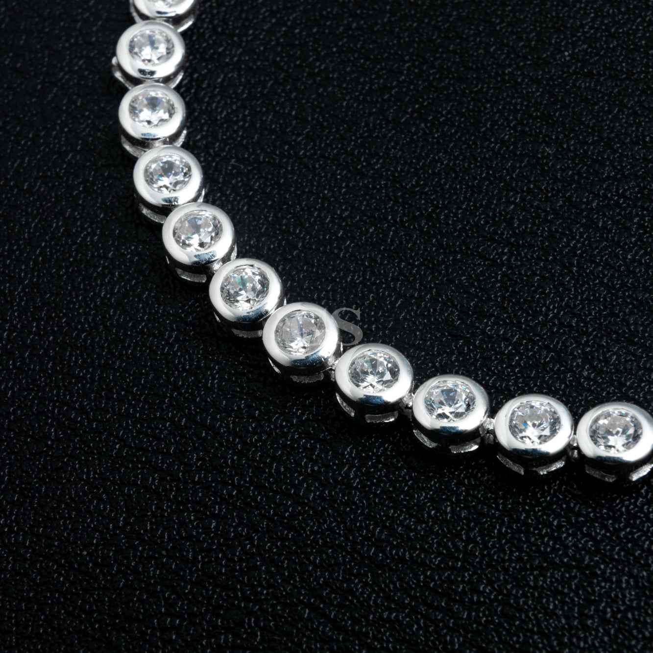 Silver Round Tennis Bracelet