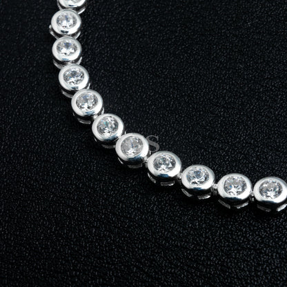 Silver Round Tennis Bracelet