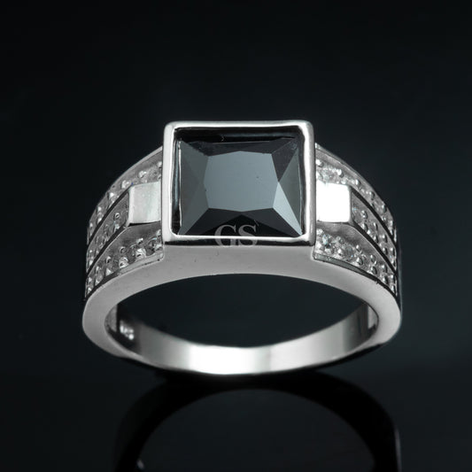 Silver Onyx Ring