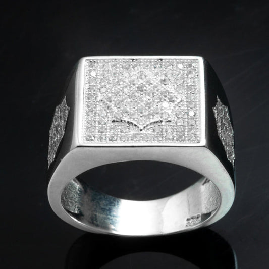 Silver Full Bling Ring
