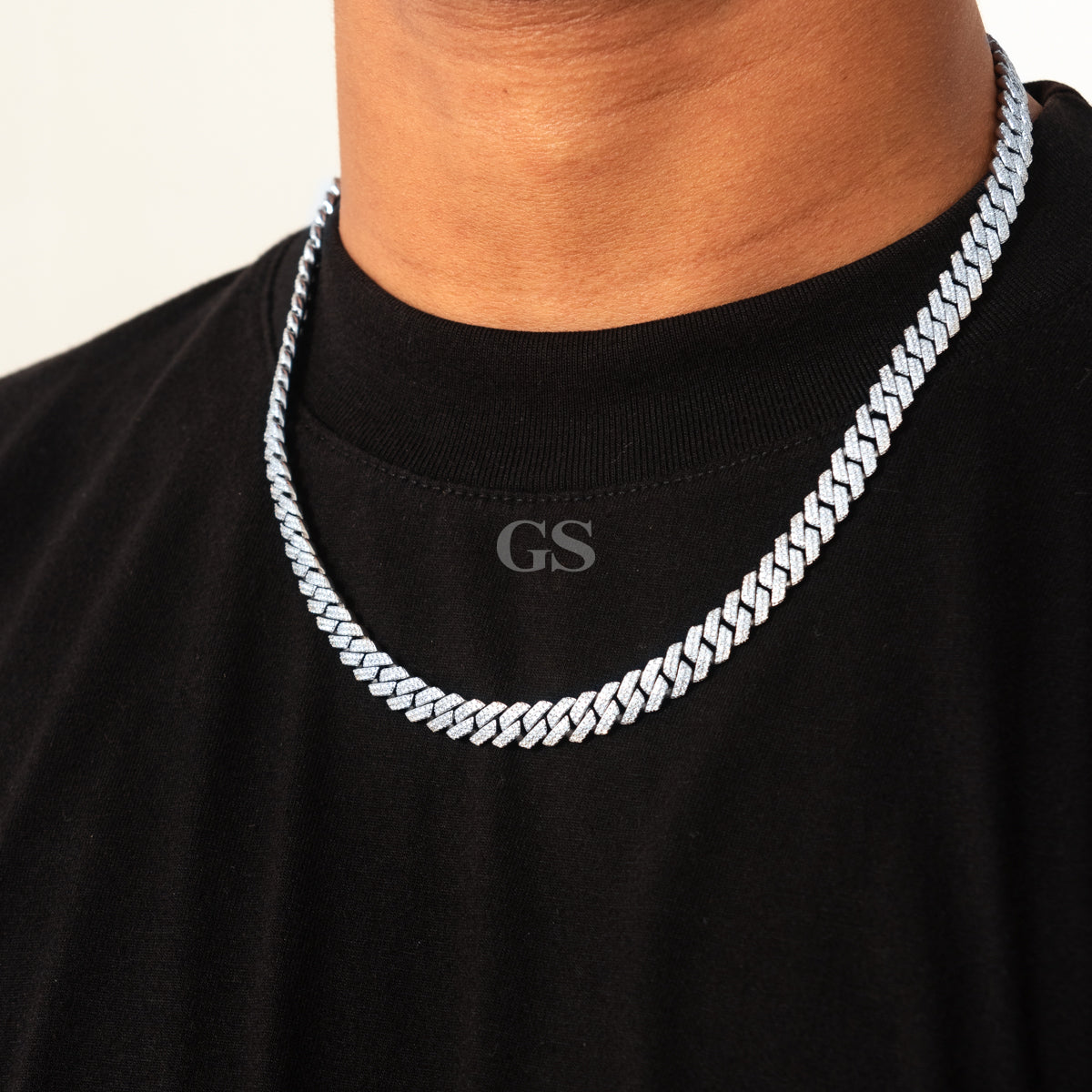 Moissanite Silver Iced Monaco Necklace