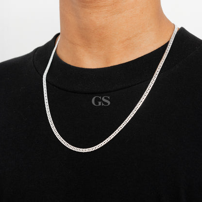 Silver 4mm Cuban Necklace