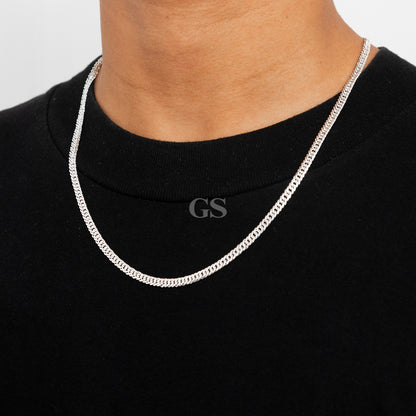 Silver 4mm Cuban Necklace