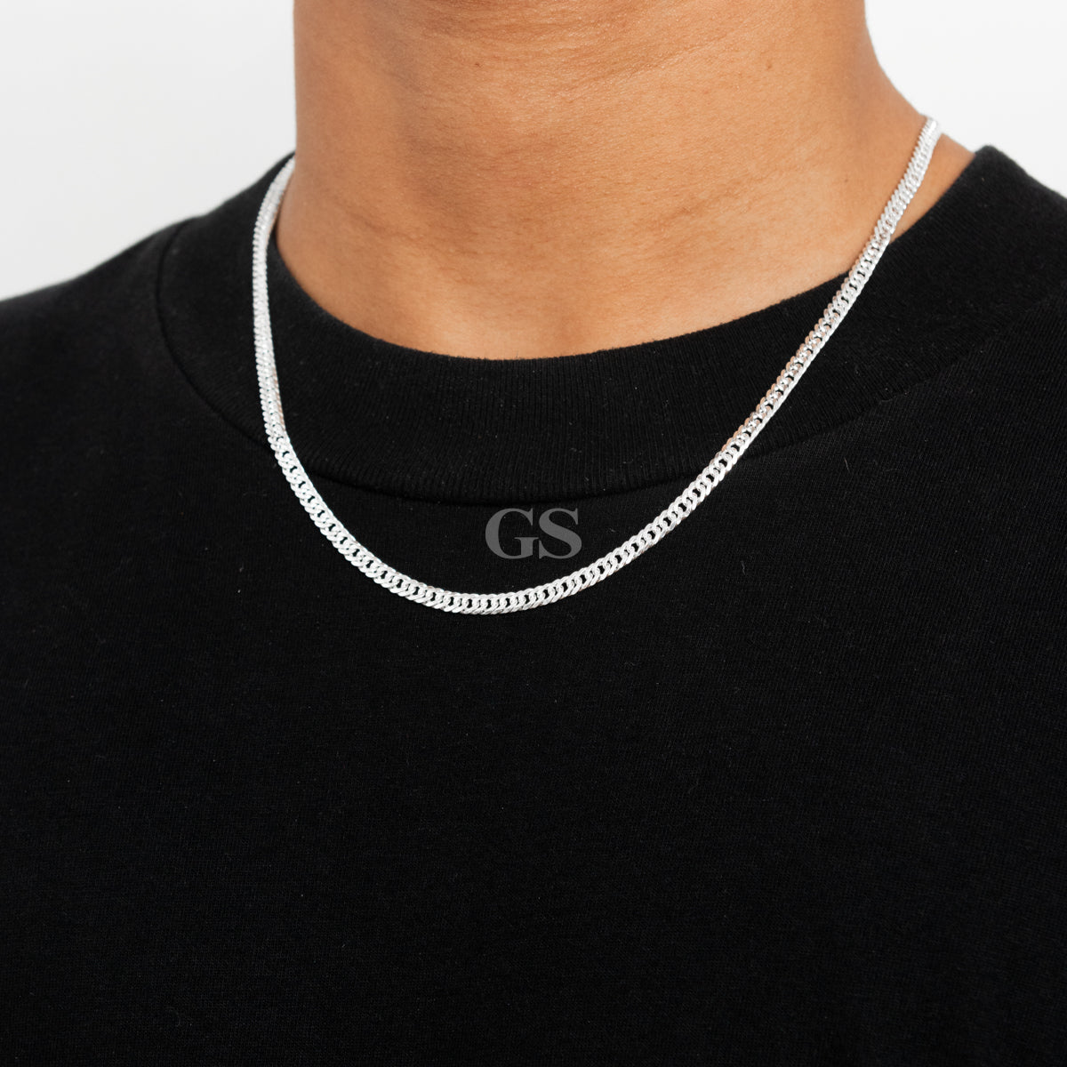 Silver 4mm Cuban Necklace