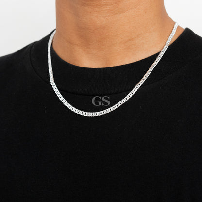 Silver 4mm Cuban Necklace