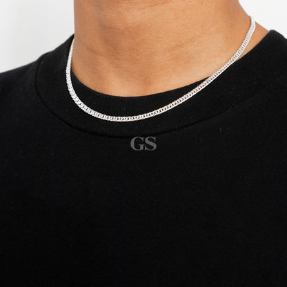 Silver 4mm Cuban Necklace