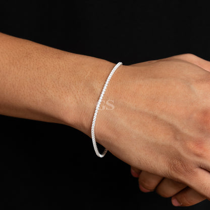 Silver Single Tennis Bracelet