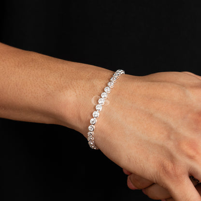 Silver Round Tennis Bracelet