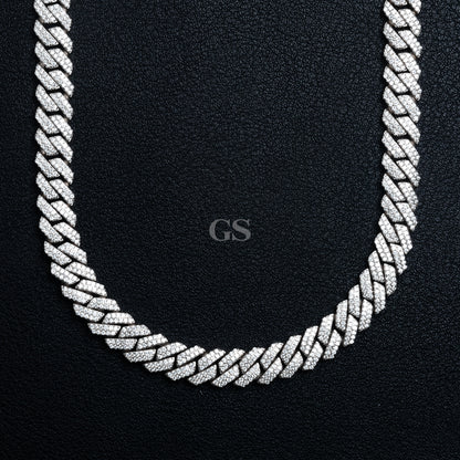 Moissanite Silver Iced Monaco Necklace