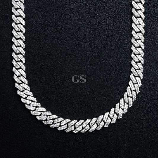 Moissanite Silver Iced Monaco Necklace