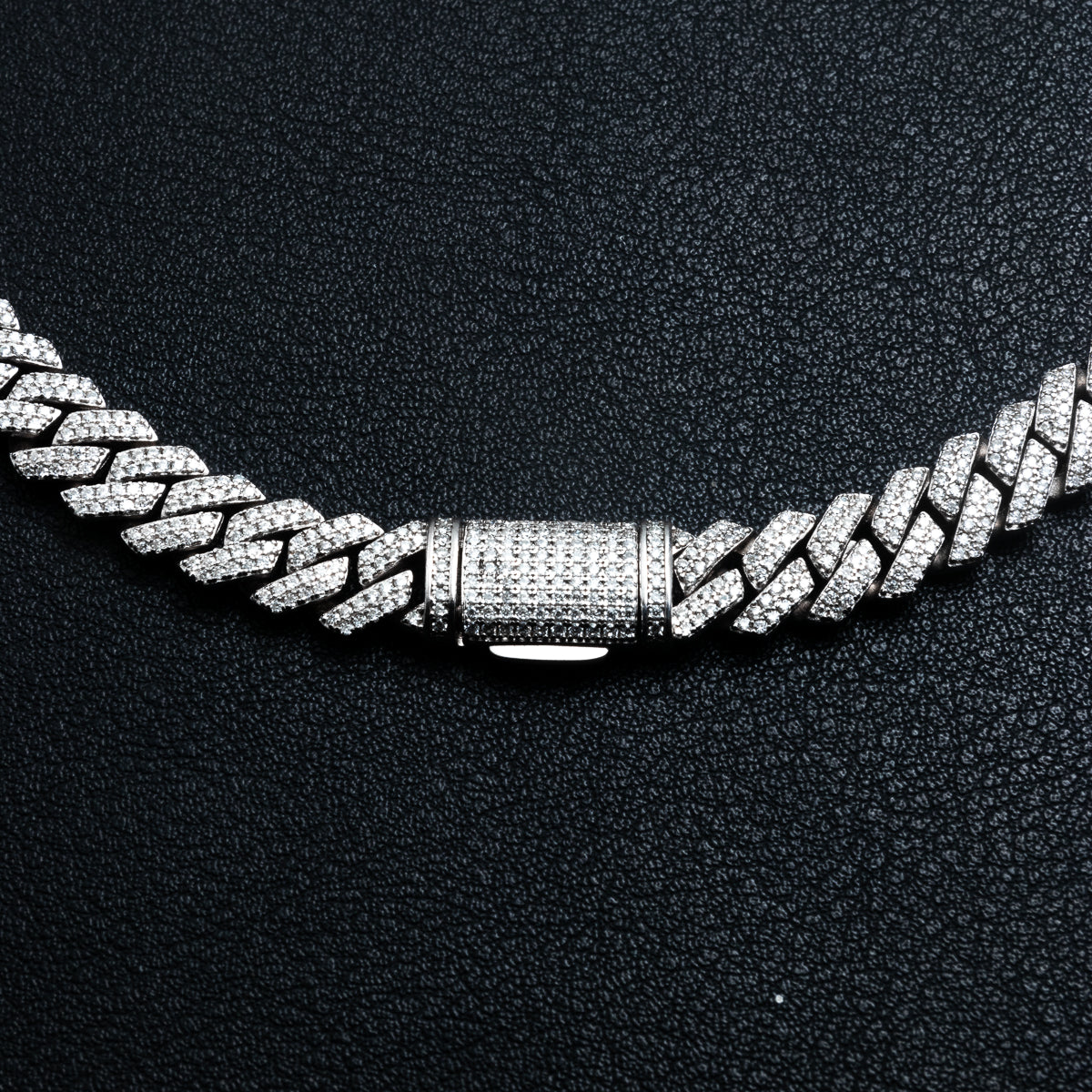 Moissanite Silver Iced Monaco Necklace